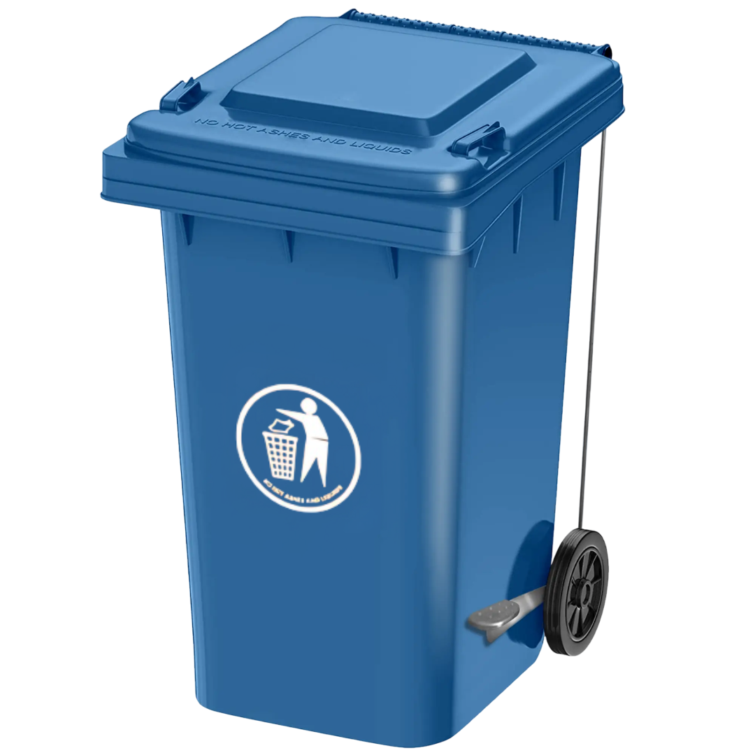Paddle Dustbin with Wheel - 120L